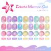 Smalto per Unghie Glitterato Rosa Iridescente Sirena con Strass e Gel Colla Proteica