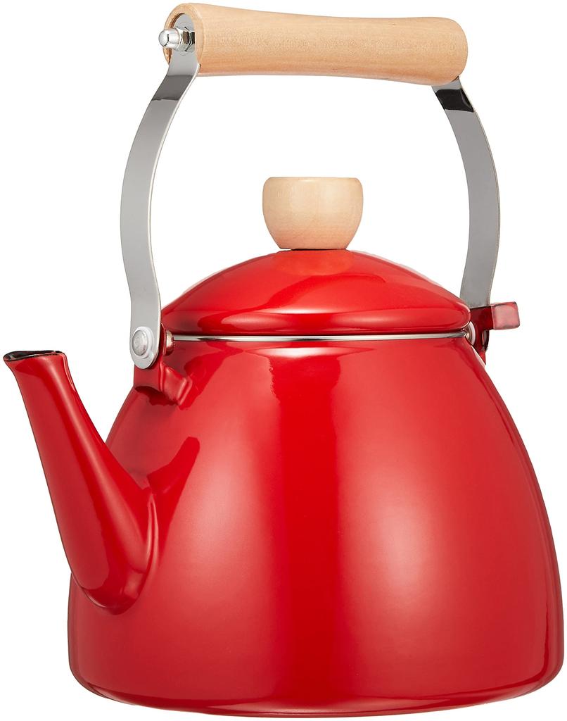 Pearl Metal Crevia Enamel Kettle 2.5L Red