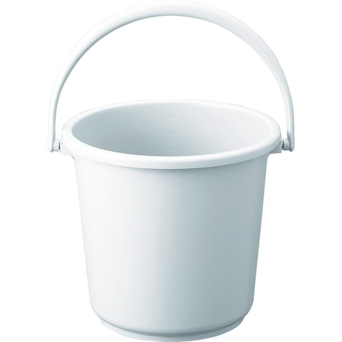 TRUSCO PP Color Bucket, 15L, White, TPPB-15-W