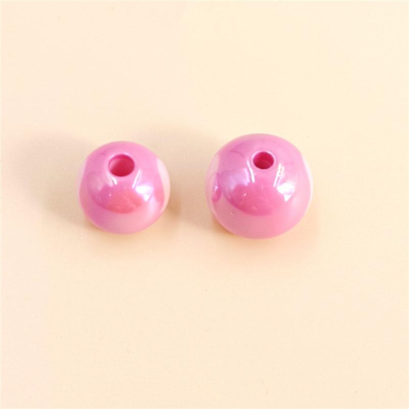 DIY Double Sided Heart Fashion Creative Jewelry Accessories Bracelet Earring 10Pcs Handmade DIY Materials Acrylic Round Beads Spring Light Colored