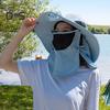 Fisherman Hat with Removable Fan Rotatable USB Fan Wide Brim Sun Hat UPF50+ Protection Adjustable Circumference Fishing Hat