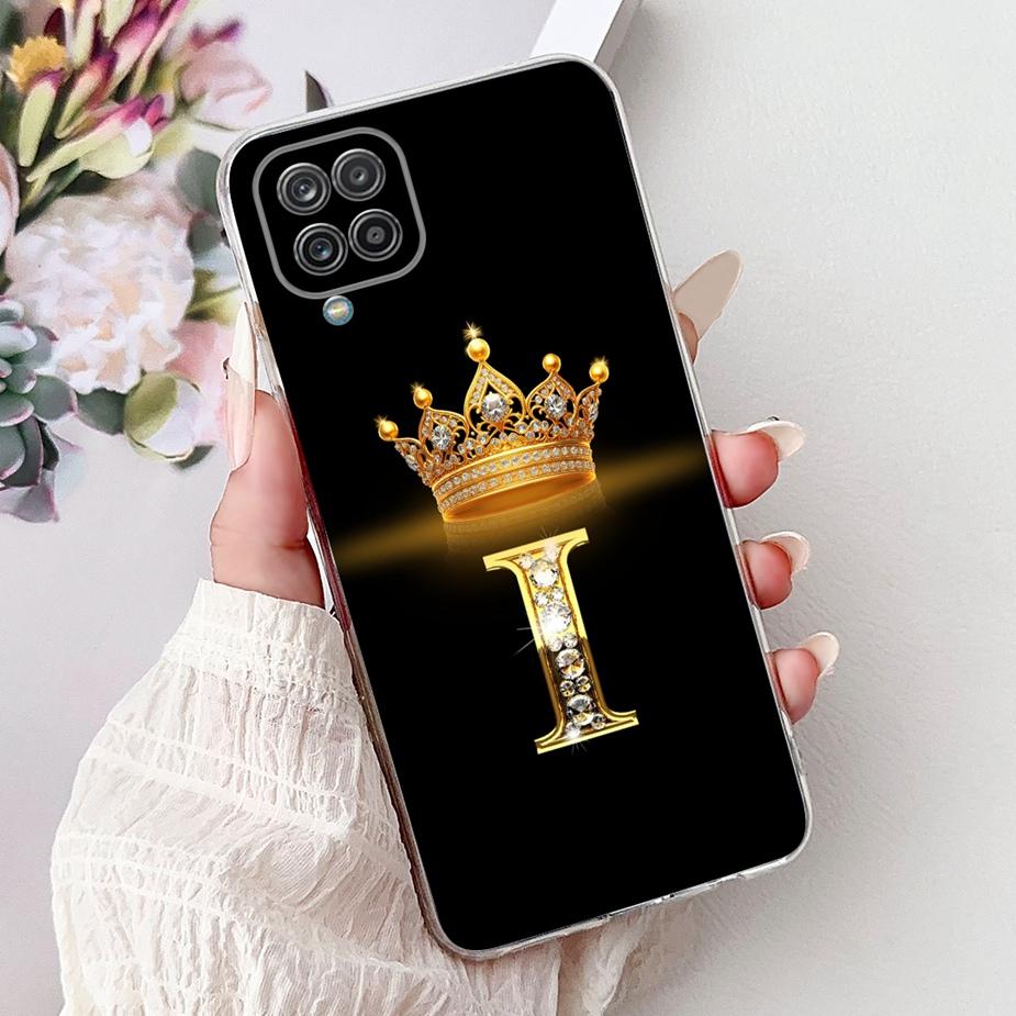 For Samsung Galaxy A12 Case M12 F12 New Crown Letters Cover Soft Silicone Phone Cases For Samsung A12 M 12 Galaxy M12 F12 Bumper