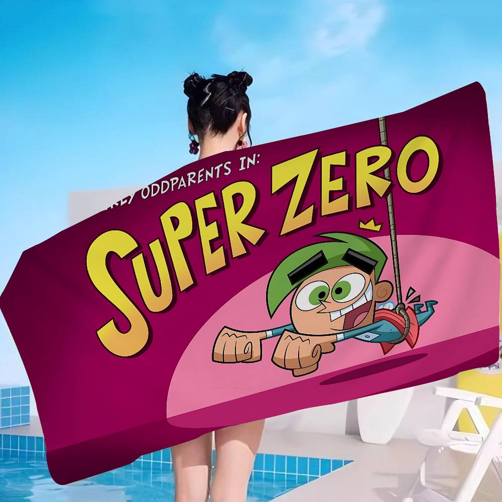 Cartoon The Fairly OddParentsS Bath Towel Microfiber Soft Water Absorbing Breathable For Girl Kids Decorative Beach Towel