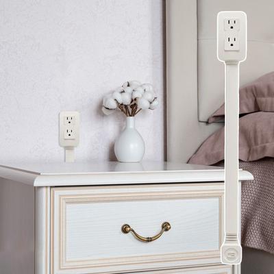 Extensie Priză Electrică Yousheng cu USB-A USB-C 2 Prize AC Rotativ la 180 de Grade Extensie Bară Priză de Perete pentru Canapea, Noptieră, Birou