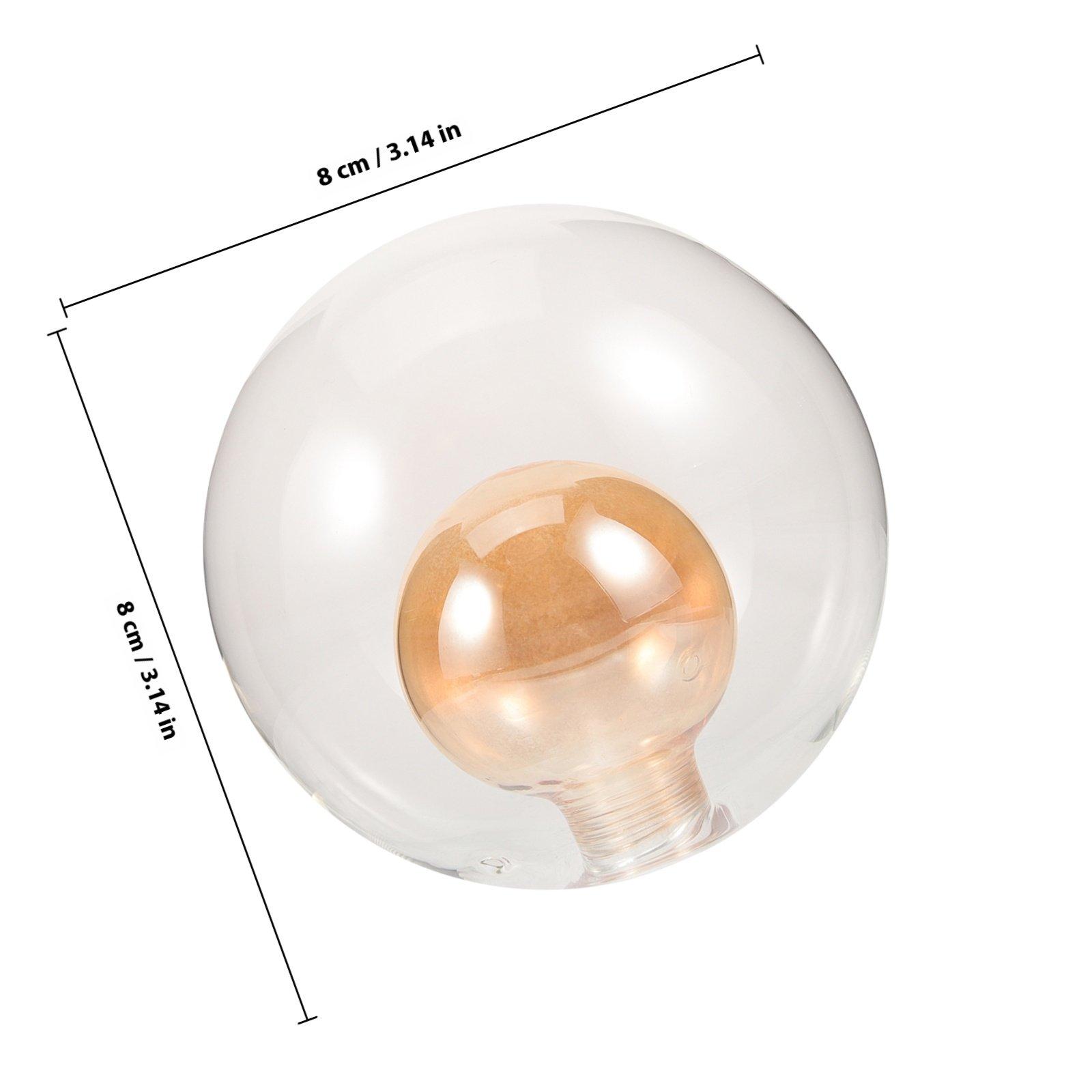 Glass Lamp Shade 120Mm G9 Base Modern Ceiling Lamp Shade Frosted Ball-in-Ball Glass Replacement Cover Chandelier Lampshade прозрачный