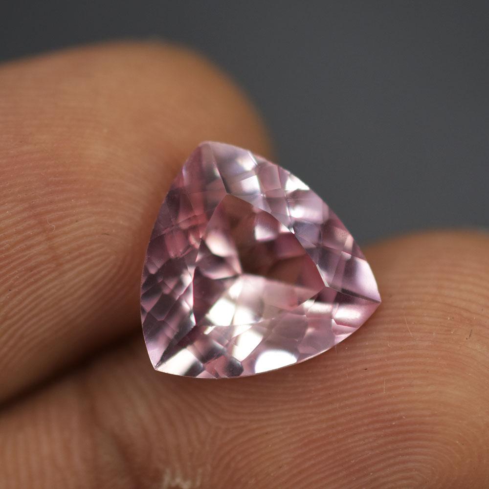 5.65 Ct Natural Pink Ceylon Sapphire CERTIFIED Trillion Cut Loose Gemstone