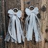 2 Pcs 2Pcs Ribbon Bow on Design Satin for Women