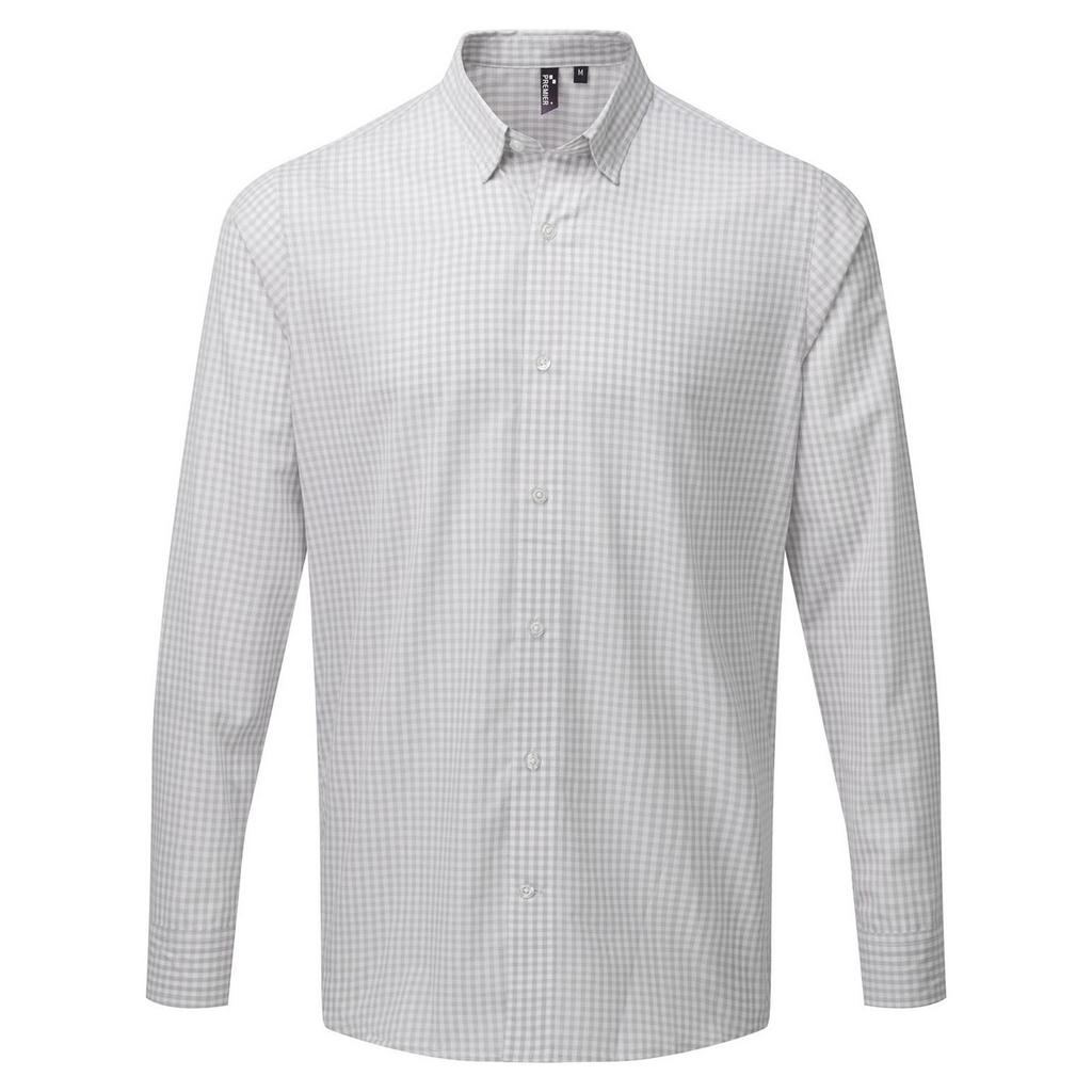 Premier Mens Maxton Checked Long-Sleeved Shirt