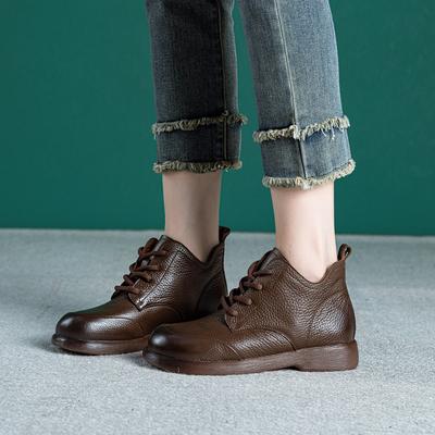 Dames Retro Laarzen 2026 Lente/Herfst Nieuwe Stijl Veelzijdige Korte Laarzen voor de Winter