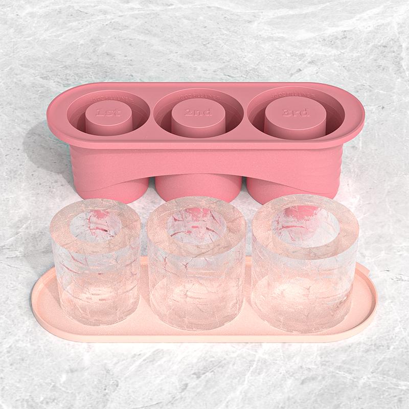 Eiswürfelform für ST Becher Tumbler Becher, Zylinderförmige Silikon-Eisform mit Deckel, Stanley Cup Zubehör