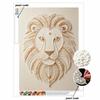 DIY Pearl Embroidery Diamond Painting Kit Majestic Lion Sparkling Beads Art Craft Handmade Decoration Gift for Home