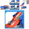 Dinosaur Themed Inertia Powered Sliding Track Playset With Collectible Toy Cars For Kids