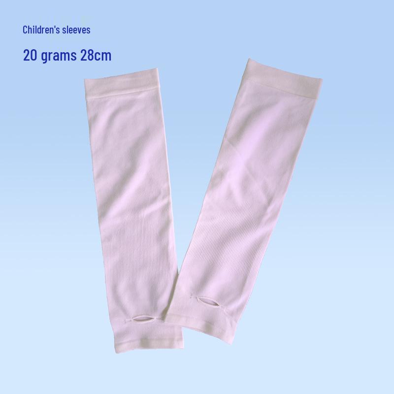 Custom UV Protection Ice Silk Arm Sleeves for Men & Women – Long, Solid Color, Summer Outdoor Wear