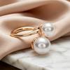 Faux Perlen Halstuch Ring, Damen Metall Schal Halter, Eleganter Seiden Schal Ring Clip, Mode Kleider Ring Wickelhalter für Hemden T-Shirts Schal