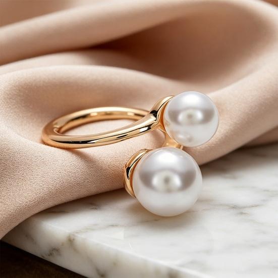 Faux Pearl Neckerchief Ring, Women Metal Scarf Holder, Elegant Silk Scarf Ring Clip, Fashion Clothes Ring Wrap Holder for Shirts T-Shirts Shawl