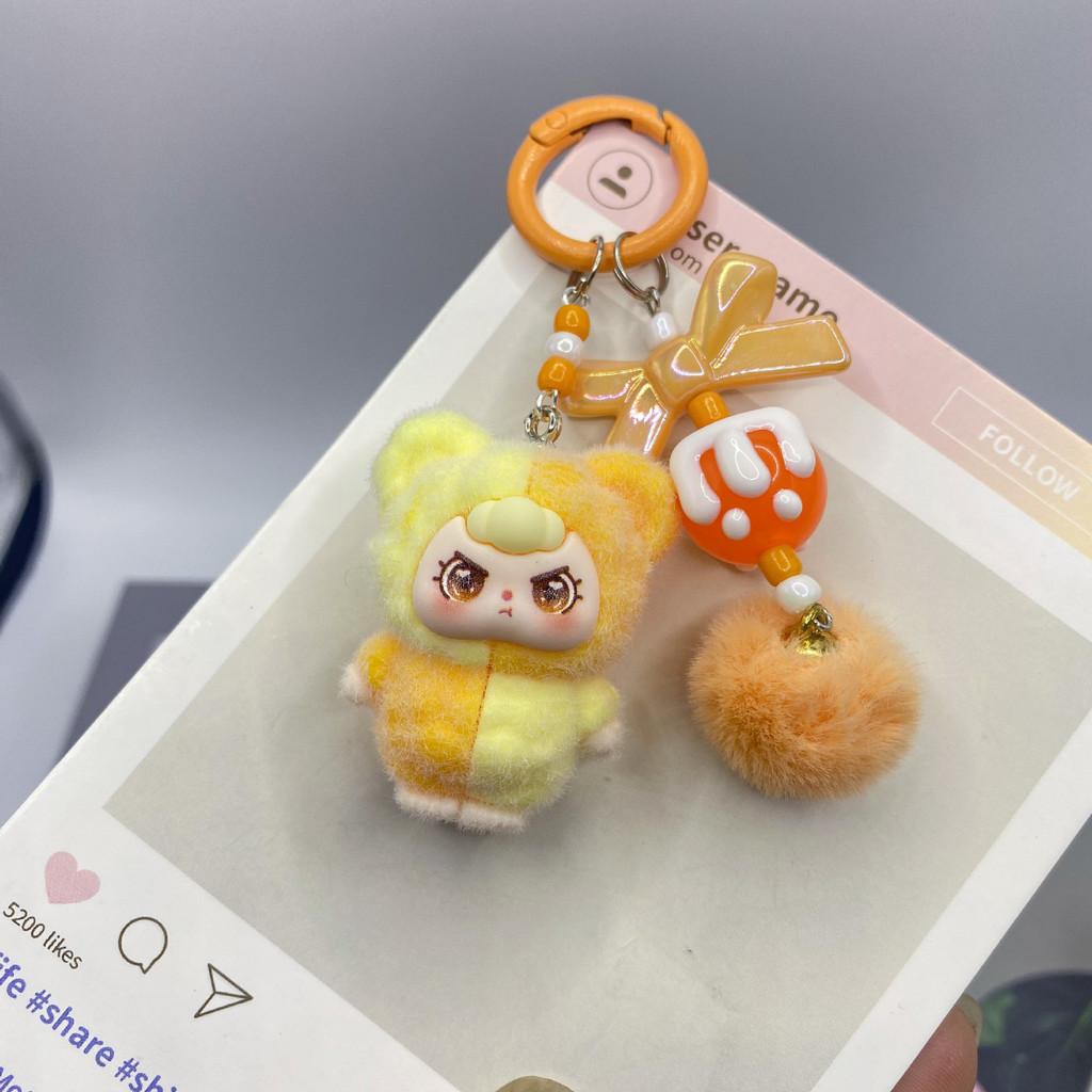Cute Plush Keychain With Colorful Design For Girls Bag Accessories