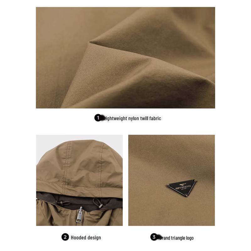 SEPTWOLVES Men's Urban Light Outdoor Hooded Jacket