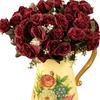 12 Kopf künstliche gefälschte Rose Blume Hochzeit Party Brautstrauß Home Room Decor