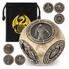 Partygeschenk Sechs-in-Eins Metall Drehende Würfel RPG Rollenspiel mit Sechs Verschiedenen Mustern Drehbarer Würfel D4/D6/D8/D10/D12/D20