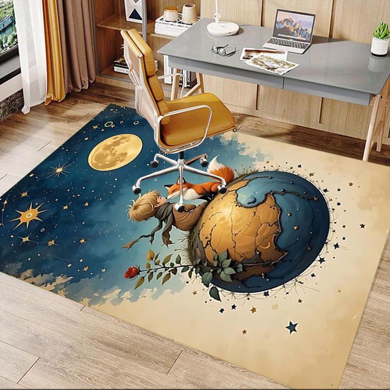 1PC Boy Fox Extra Large Non Slip Floor carpet, Office, family, bedroom, Studio Large Area Rug Indoor Rugs
