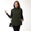 Women's Oversized Puffer Vest Stand Collar Zip Up Warm Sleeveless Coat For Spring Fall AJM-00001