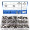 360-piece Stainless Steel Hex Bolt, Nut, and Washer Set, M4/M5, Lengths 16mm, 20mm, 25mm.
