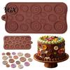 Flexible Crafting Molds Button Silicone Mold, Food Grade Non Stick Chocolate Candy Making Casting Mold Tray, Easy Release for DIY Baking And Projects