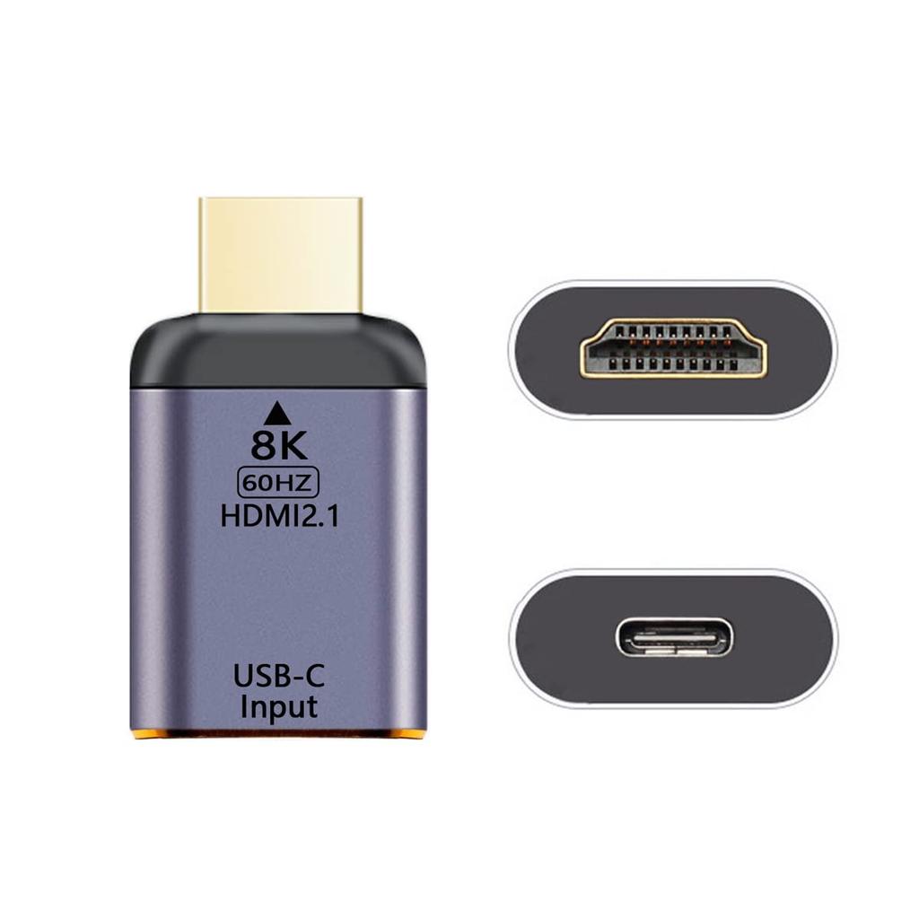 Cablecc USB-C Typ C Buchse Quelle zu HDMI Senke HDTV Adapter 8K@60Hz 4K@120Hz für Tablets, Telefone und Laptops