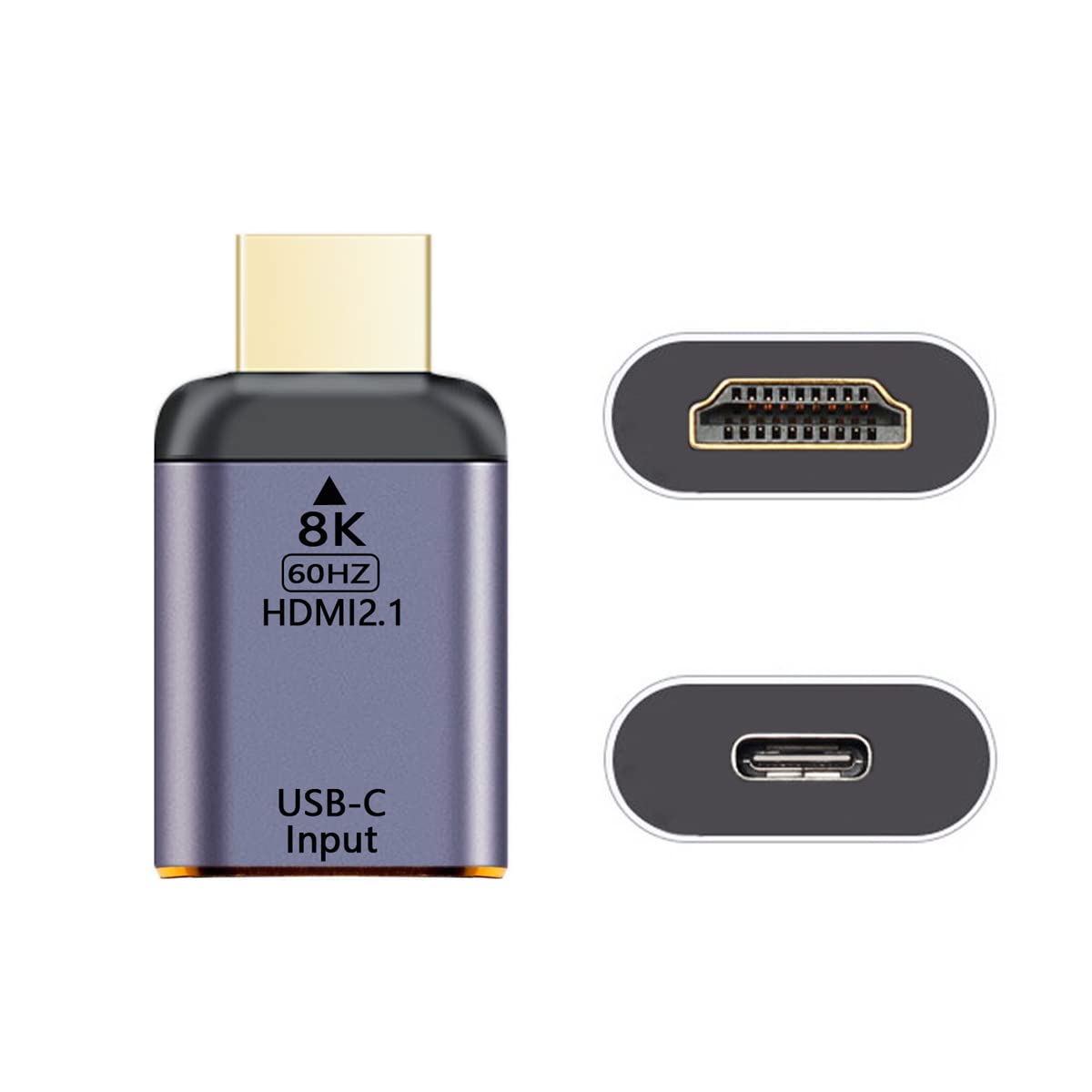 

Адаптер Cablecc USB-C Type C Female Source на HDMI Sink HDTV 8K@60Hz 4K@120Hz для планшетів, телефонів та ноутбуків