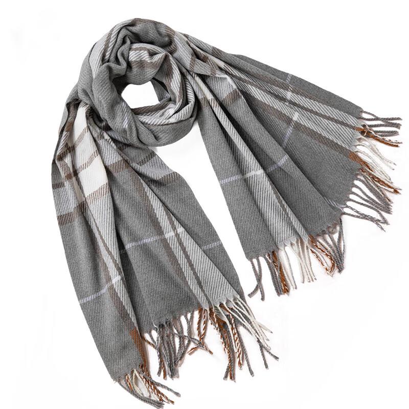 ELSYALN Skin-Friendly Plaid Scarf