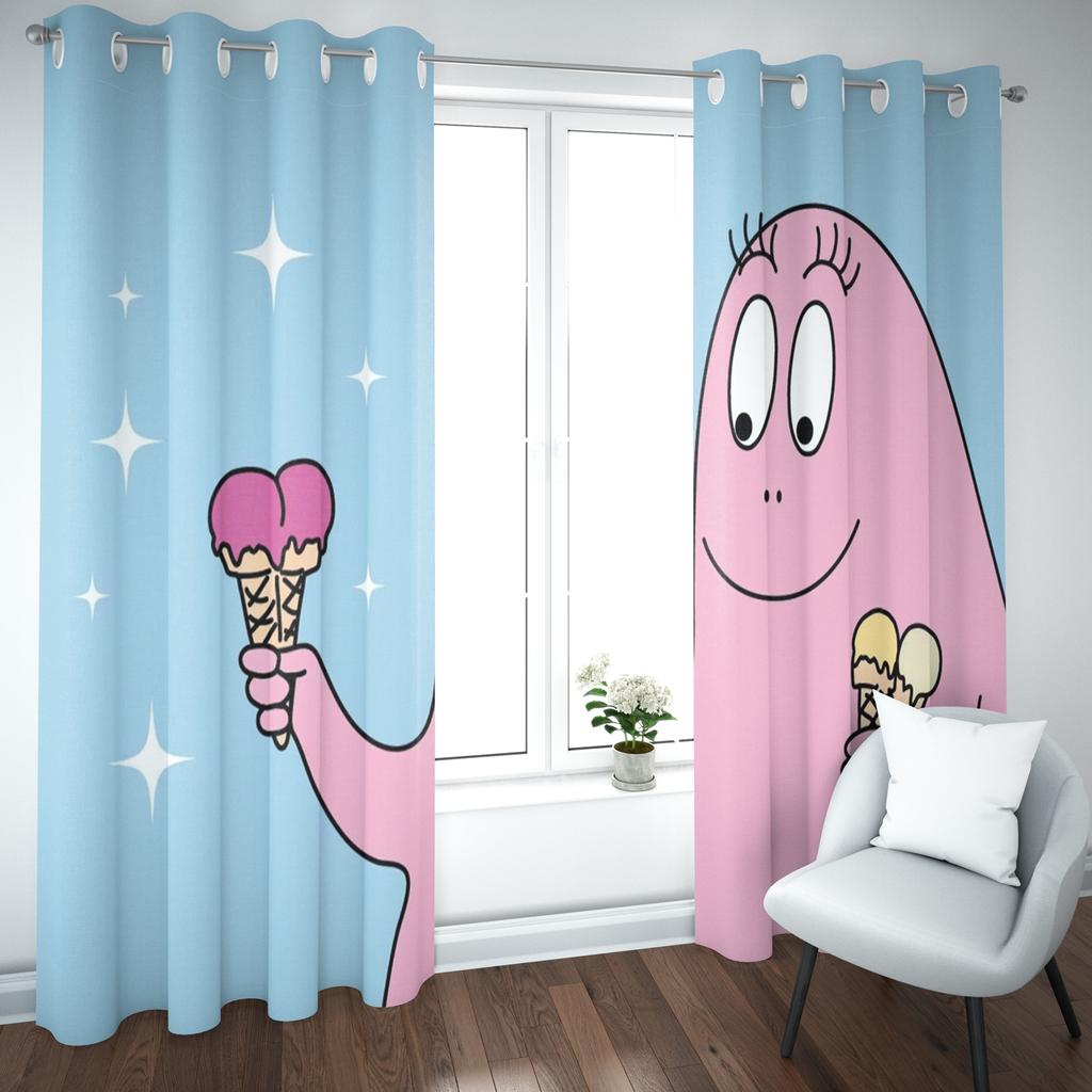 Barbapapa Cartoon Curtain Bedroom Window Animation Blackout Children Room Fashion Style Home Decoration