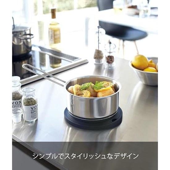 Yamazaki Silicone Pot Holder Round Black Approximately W16D16H1cm Tower Heat Resistant 2955