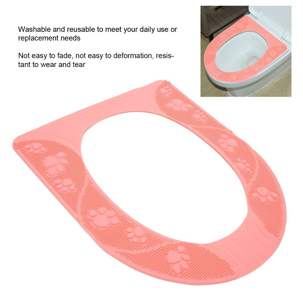 Silicone Toilet Seat Cover Non-Slip Toilet Seat Cover Pad Easy Clean Toilet Seat Pad Home Use