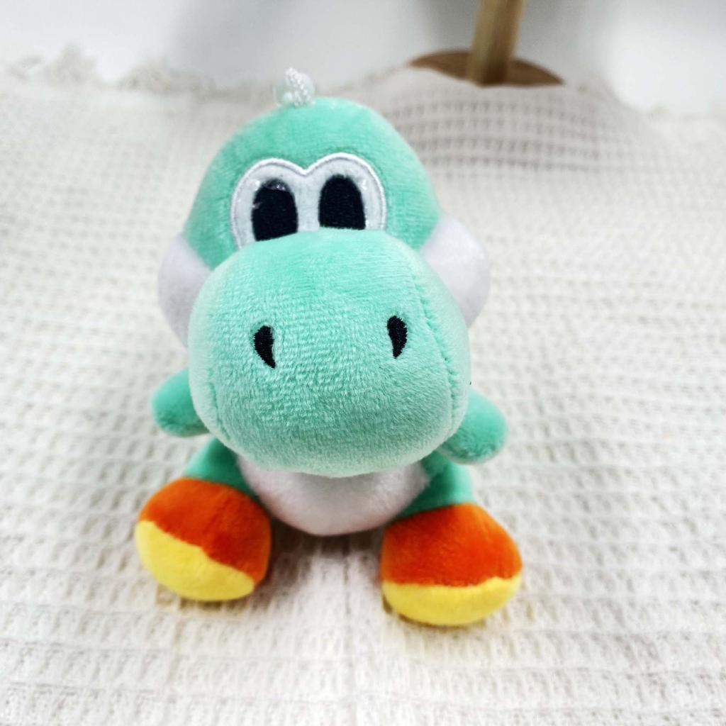 24pcs/lot Cute 12cm cartoon Anime Game Yoshi Plush Toys Dolls Keychain Kids Gifts