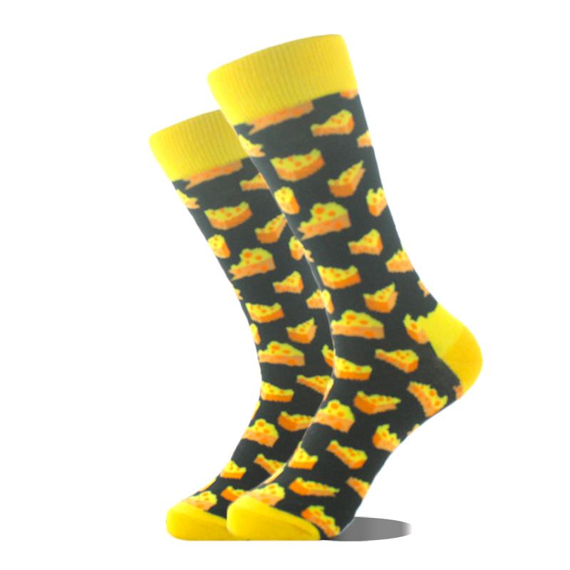 Happy Design Ctue Funny Socks Men Animals Food Pattern Sokken  Divertidos Jacquard Calcetines Unisex Hip Hop Skateboard Sox