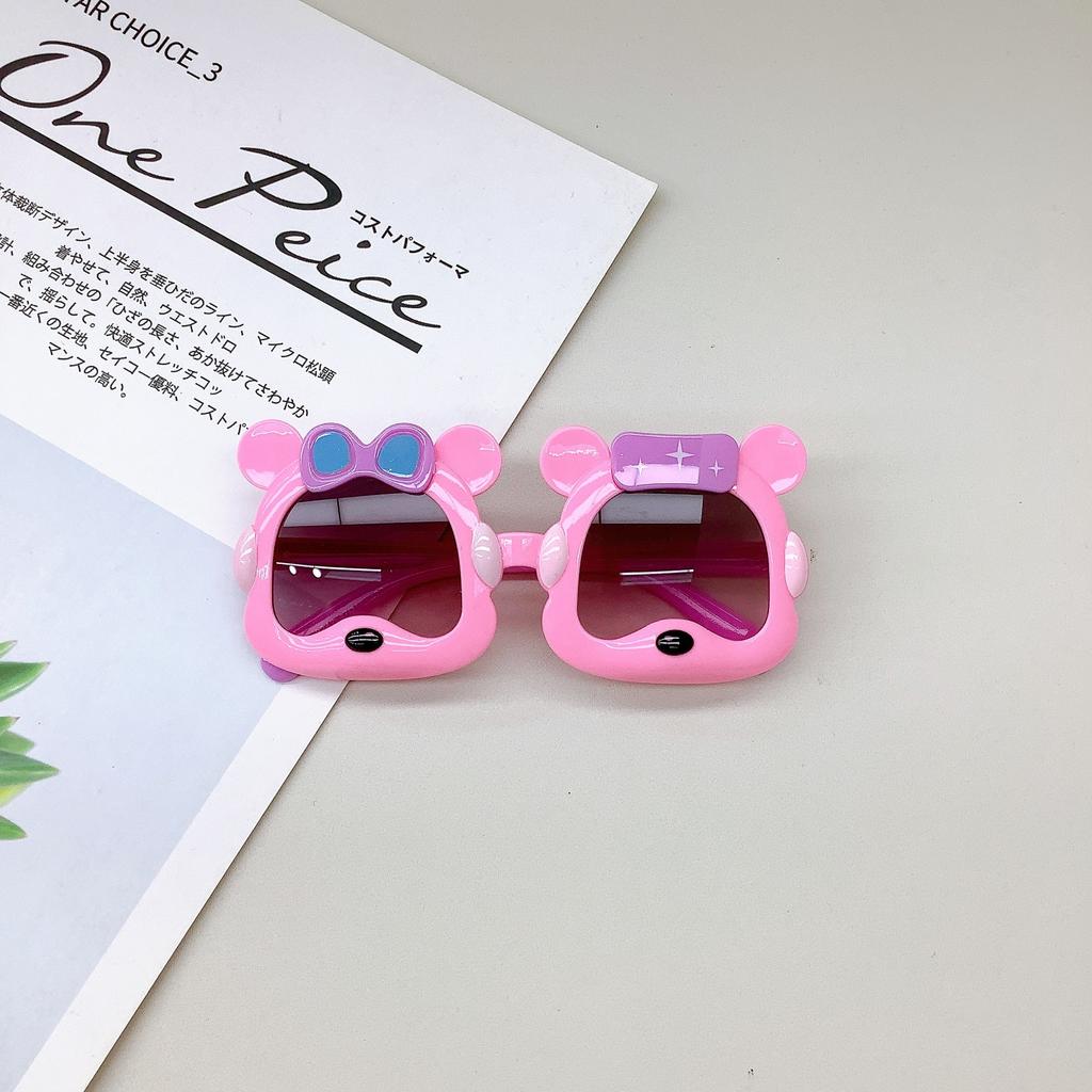 Children'S Sunglasses Girls Cute Bear Sunscreen Uv Protection Sunglasses Boys Sunshade Goggles Tide