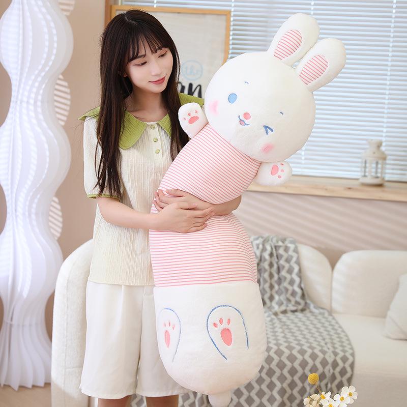 Cute Soft Rabbit Hug Pillow – Long Plush Cushion & Doll for Girls