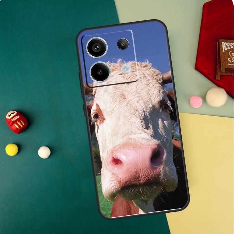 

Funny Cow Face Case For Xiaomi Redmi Note 13 Pro 14 12 11 10 15 Pro Plus Redmi 15 14C 13C 10C 12C 15C Funda Redmi 13C