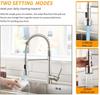 LED Light Kitchen Faucet with Pull Down Sprayer Sus304 Stainless Steel Industrial Single Handle Faucet  9005