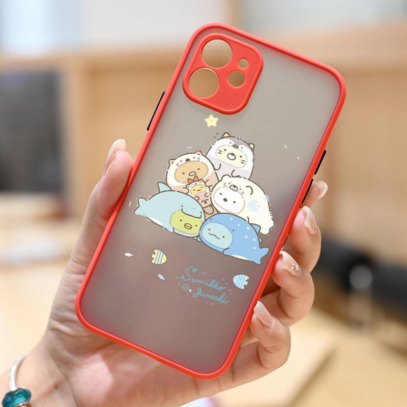

sumikko gurashi милый мультяшный чехол для телефона матовый прозрачный Для iphone 11 12 13 6 s 7 8 plus mini x xs xr pro max чехол iphone 13 mini