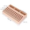 3 Slots Leather Tool Holder 98 Holes Leathercraft Storage Organizer Wooden Tool Rack  For DIY