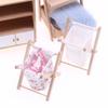 1:12 Miniature Wooden Folding Dollhouses Laundry Basket for Bathroom Decoration Miniature Model