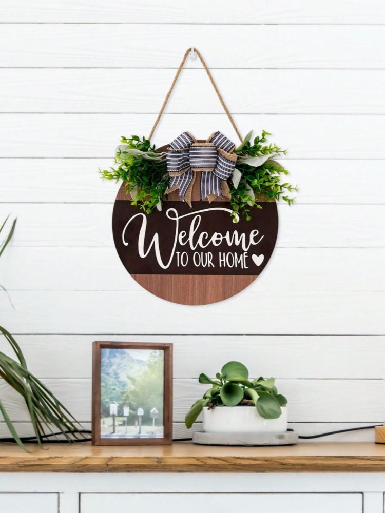 1pc Farmhouse front door decor, housewarming gifts, Home outdoors indoors, Handcrafted 12-inch front door welcome wreath