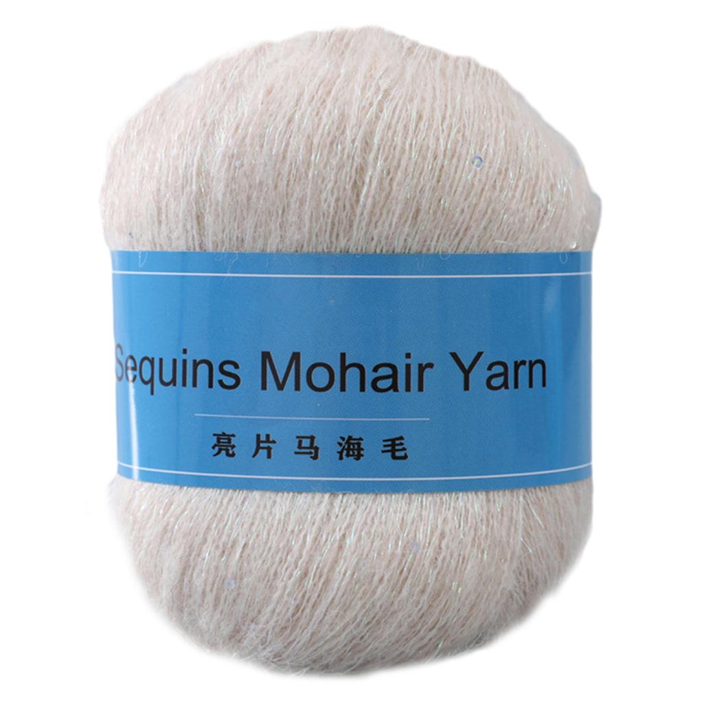Sequins Beaded Yarn for Hand Knitting and Crocheting Soft Warm and Versatile Fluffiness Cozy for Hats Gloves Shawls