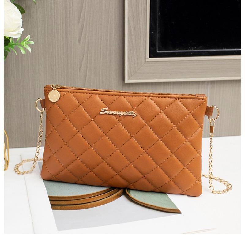Small Bag, Diamond Grid Shoulder Bag, Women's Makeup Bag