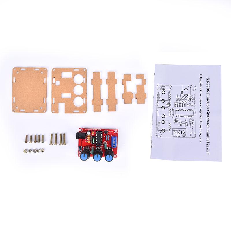 Xr2206 Function Signal Generator Welded Assembled Sine Output 1Hz-1Mhz +Diy Case