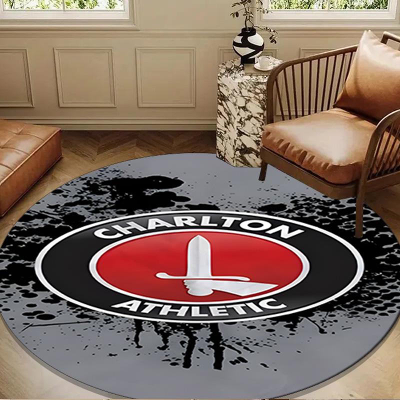 Football Charlton-Athletic Crest Round mat Home Decor, Chair rug For livingroom,Bedroom, doormat home decor Birthday Gift Christmas Gifts