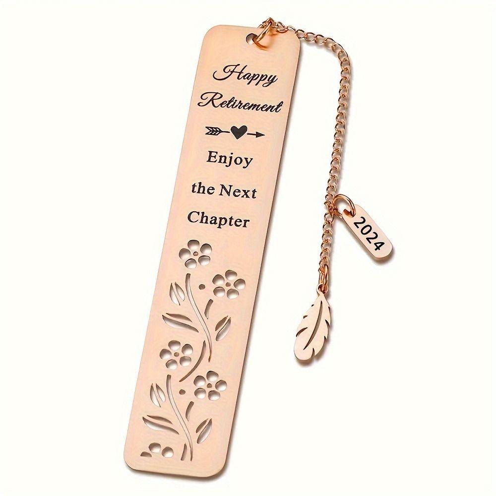 DIY Art Craft Engraved Bookmark Hanger School Stationery Book Clip Employee Gratitude Gift Office Supplies Retirement Bookmarks