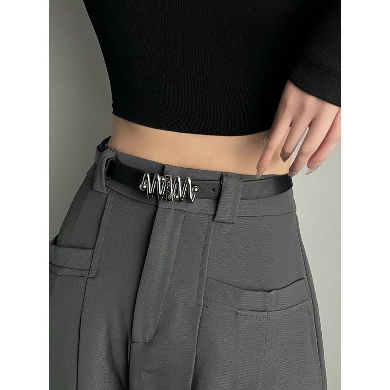 Black Womens Versatile Pu Belt For Jeans Trendy And Practical Accessory Students For