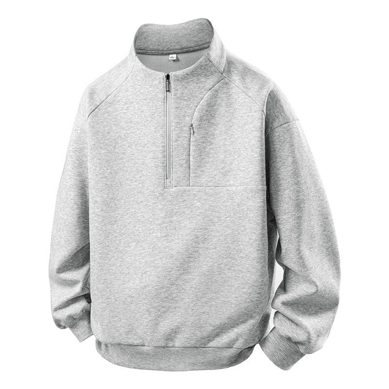 Half Zipper Stand-up Neck Sweater Men's New Spring, Autumn and Winter Outer Wear with Long Sleeves